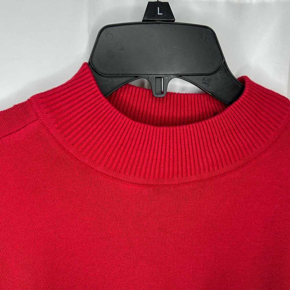 Chico's Vibrant Red Crewneck Sweater - Picture 2 of 7
